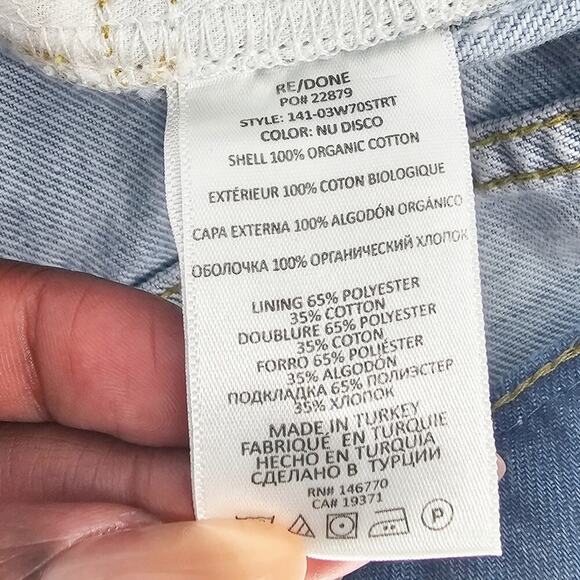 NWT RE/DONE 70s Originals Straight In Nu DiscoRE/DONE Size 31 - Picture 8 of 10